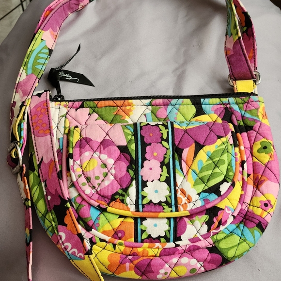 Vera Bradley Lizzy Crossbody Multicolor Floral Pattern Bag - Picture 1 of 5
